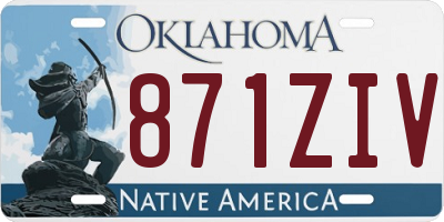 OK license plate 871ZIV