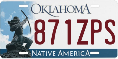 OK license plate 871ZPS