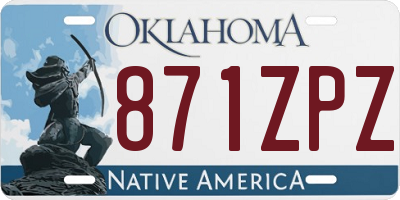 OK license plate 871ZPZ