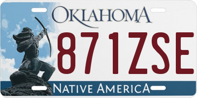 OK license plate 871ZSE