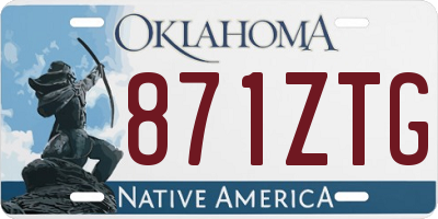 OK license plate 871ZTG