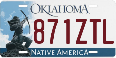 OK license plate 871ZTL