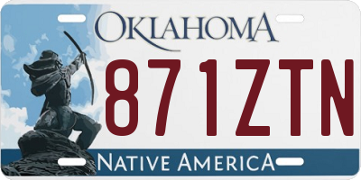 OK license plate 871ZTN