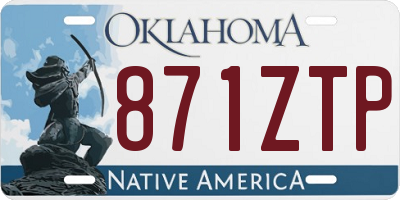 OK license plate 871ZTP