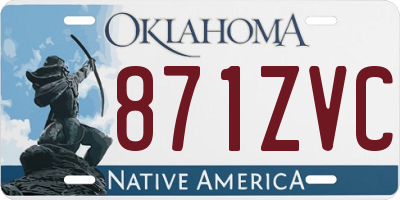 OK license plate 871ZVC