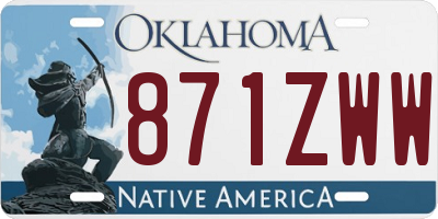 OK license plate 871ZWW