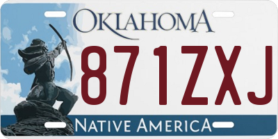 OK license plate 871ZXJ