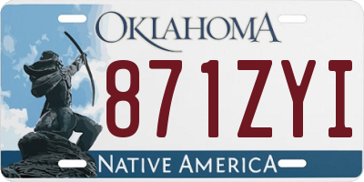 OK license plate 871ZYI