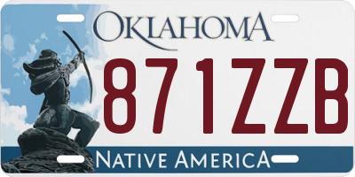 OK license plate 871ZZB