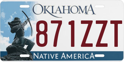 OK license plate 871ZZT