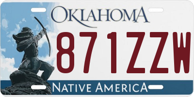 OK license plate 871ZZW