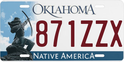 OK license plate 871ZZX