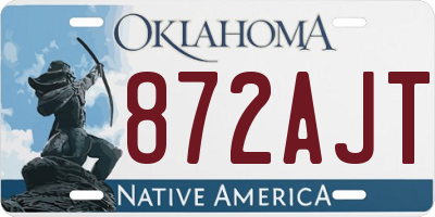 OK license plate 872AJT