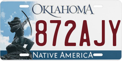 OK license plate 872AJY