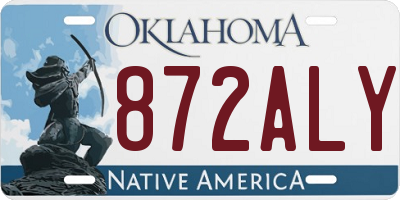 OK license plate 872ALY