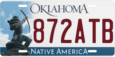 OK license plate 872ATB