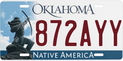 OK license plate 872AYY