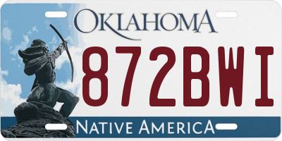 OK license plate 872BWI
