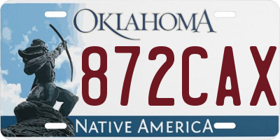 OK license plate 872CAX