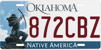OK license plate 872CBZ