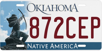 OK license plate 872CEP