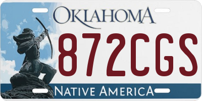 OK license plate 872CGS
