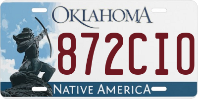 OK license plate 872CIO