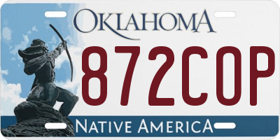 OK license plate 872COP