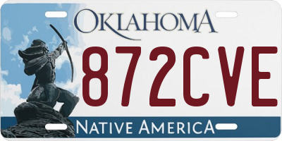 OK license plate 872CVE