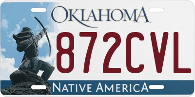 OK license plate 872CVL