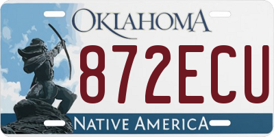 OK license plate 872ECU