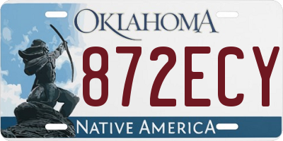 OK license plate 872ECY