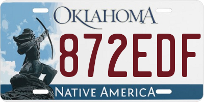 OK license plate 872EDF