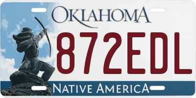 OK license plate 872EDL