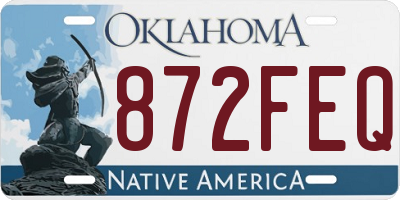 OK license plate 872FEQ