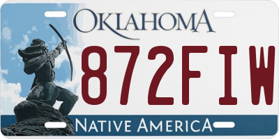 OK license plate 872FIW