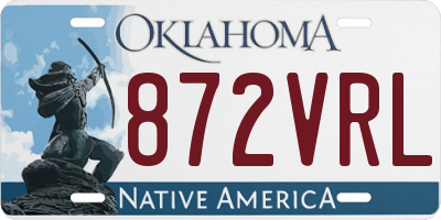 OK license plate 872VRL