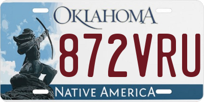 OK license plate 872VRU