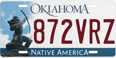 OK license plate 872VRZ