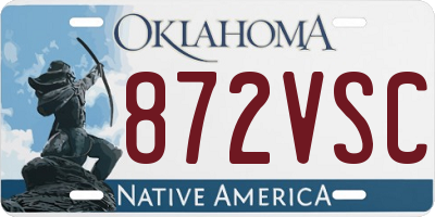 OK license plate 872VSC