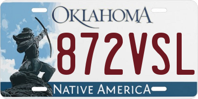 OK license plate 872VSL