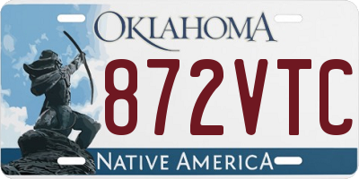 OK license plate 872VTC