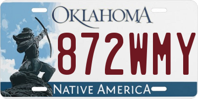 OK license plate 872WMY