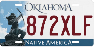 OK license plate 872XLF