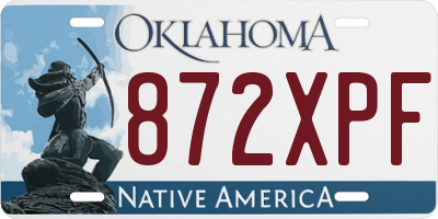 OK license plate 872XPF