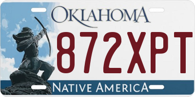 OK license plate 872XPT