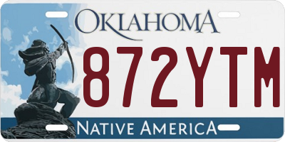 OK license plate 872YTM