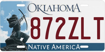 OK license plate 872ZLT