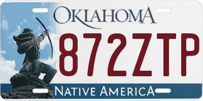 OK license plate 872ZTP
