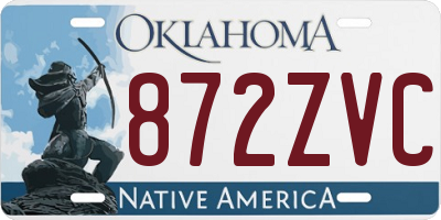 OK license plate 872ZVC